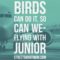 Birds Can Do It, So Can We—Flying With Junior